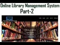 Library management system part-2 Website design tutorial Create sections and adjust size with CSS