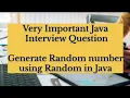 Generate Random Number using Random class in Java