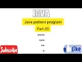 Java pattern program part - 20 Easy Learning Genius