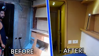 Rebuilding interior of Lagoon 450 – Cracked bulkhead repair series – Part 13 (Episode 118)