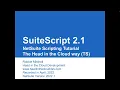 NetSuite SuiteScript 2 1 Demo - WebStorm