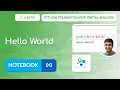 Notebook 00 - Hello World