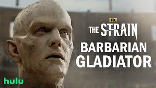 quinlan fights as a barbarian gladiator scene the strain fx