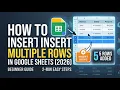How to Insert Multiple Rows in Google Sheets 2026 Step by Step Beginner Guide 2 Min