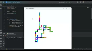 Random Walk in Python Turtle GUI