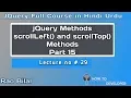 jQuery Tutorial in Hindi Part 29 scrollLeft and scrollTop Method in jQuery part 15