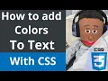 Change text color with css Add foreground colors using css css tutorial for beginners