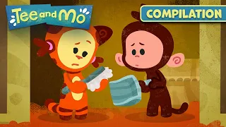 Lily and Tee Turn Invisible! 👻 Tee and Mo 🐒 COMPILATION 🙈 15+ MINUTES