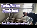 Twin Futon Bunk Bed Assemble took only 35 minutes see how it comes out