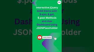 Master jQuery AJAX in 60 Seconds GET POST ajax