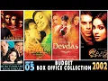 Lagu Saathiya | Raaz | Aankhen | Devdas Movie Box Office Collection 2002 | Top 5 Hindi Movies of 2002.