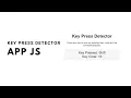 How to make a Key Press Detector with HTML CSS and JavaScript