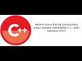 String Concatenation using operator Overloading - and operators of C