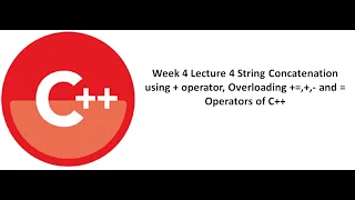 String Concatenation using operator Overloading - and operators of C