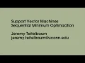 SVM - Sequential Minimum Optimization Algorithm