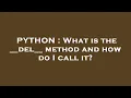 PYTHON What is the -