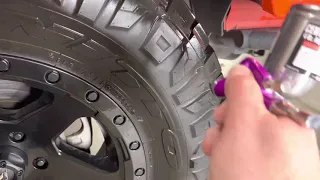 Dressing tire with Harbor Freight detail gun