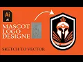 Illustrator Tutorial Create a Vector Logo from a Rough Sketch - Mascot Design