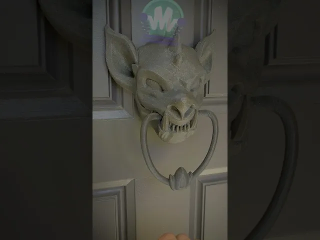 Gargoyle Door Knocker - Print In Place Halloween Door Decoration! video thumbnail