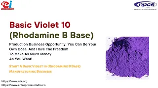Download Opportunity and Freedom! Start Own Basic Violet 10 (Rhodamine B Base) Production Business Today MP3