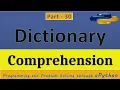 comprehension on dictionary in with in