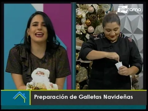 Preparación de galletas navideñas