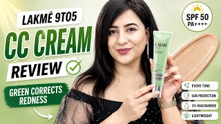 NEW Lakme 9 to 5 CC + Color Correct Cream Matcha Green Unfiltered Real Review First Impressions