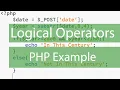 AND Logical Operator example in PHP