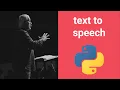 Text to Speech with 400 IQ Python code Speech Recognition