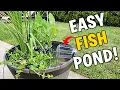 Easy NO-PLUG Fish Pond Tutorial For Back Patio Deck