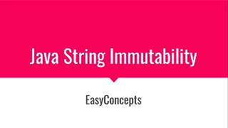 String Immutability in Java Immutable string in Java