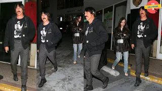 RED HOT CHILI PEPPERS ANTHONY KIEDIS SPOTTED LEAVING DINNER WITH GIRLFRIEND AT SUSHI PARK