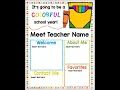 Meet the Teacher Templates Editable Crayon Theme