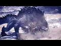 Monster Hunter World Iceborne Ebony Odogaron intro Ebony Odogaron vs Odogaron cutscene