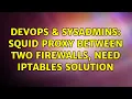 DevOps SysAdmins Squid proxy between two firewalls need iptables solution