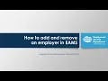 How to add and remove an employer in EAMS