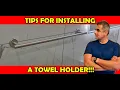 How to install a TOWEL HOLDER