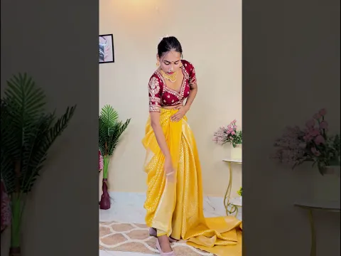 Marathi saree draping 😱for ganesh chaturthi #ganpati #ganeshchaturthi#sareedraping #viral #saree