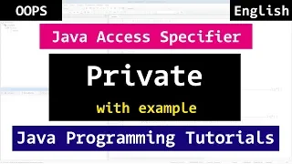 Java Private Access Specifiers Object Oriented Programming Tutorials