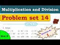 Multiplication and Division Chapter 4 5th standard problem set 14 Mathematics