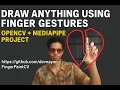 Draw Anything Using Finger Gestures OpenCV MediaPipe Project Python Hand Tracking App