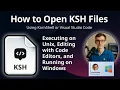 How to Open KSH Files KornShell Script