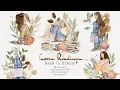 Back To School Autumn Clipart Girl Reading Book