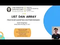 Program List dan Array - Flowchart 4 Algoritma dan Pemograman