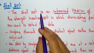 Shell sort example DS Data Structures Lec-58 Bhanu Priya