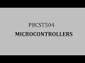 PBCST504 Microcontroller Microprocessor MOD 1 PART 7 MICROCONTROLLERS S5 KTU 2024