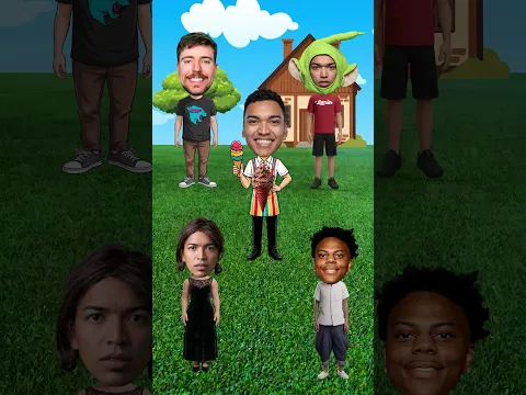 Desafío de helado de Larin, Junior, Speed y MrBeast 😂