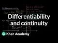 Differentiability and continuity Derivatives introduction AP Calculus AB Khan Academy