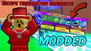ESCAPE TSUNAMI for BRAINROTS… but it’s MODDED (FREE ADMIN) 🤯 (Roblox)