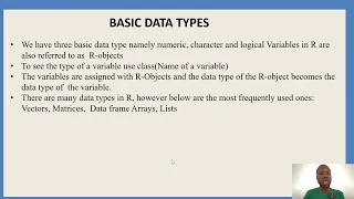 introduction to R basic and data structure
